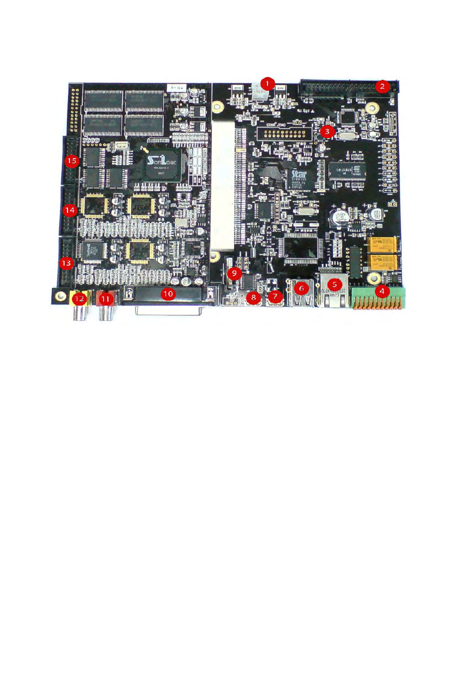 Main board (top view) | Rugged Cams Rugged Vision DVR User Manual | Page 12 / 86