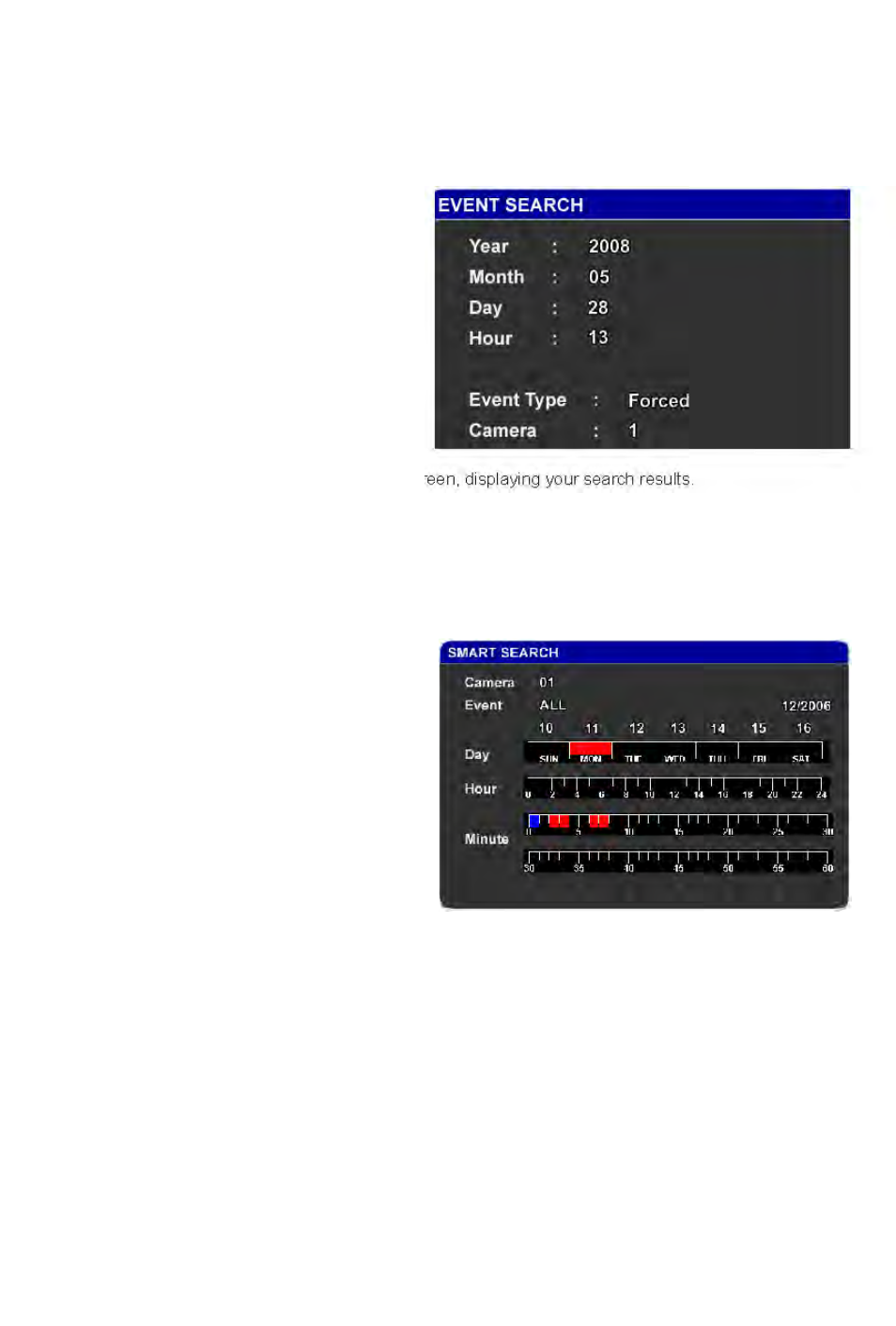 Event search, Smart search | Rugged Cams Rugged Vision DVR User Manual | Page 29 / 86