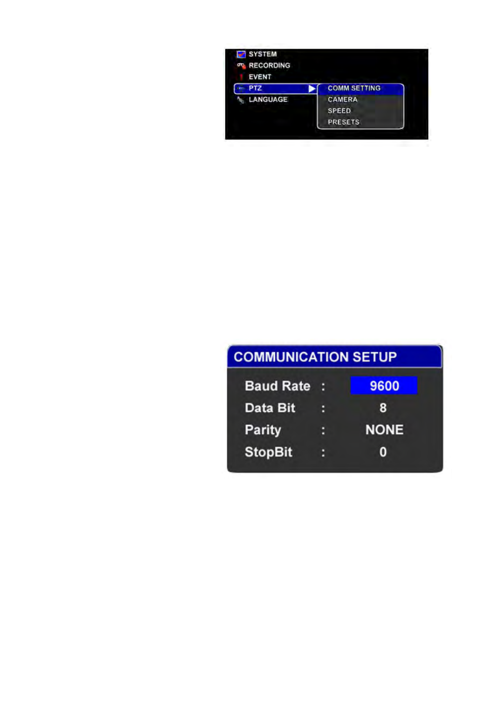 Comm settings | Rugged Cams Rugged Vision DVR User Manual | Page 55 / 86