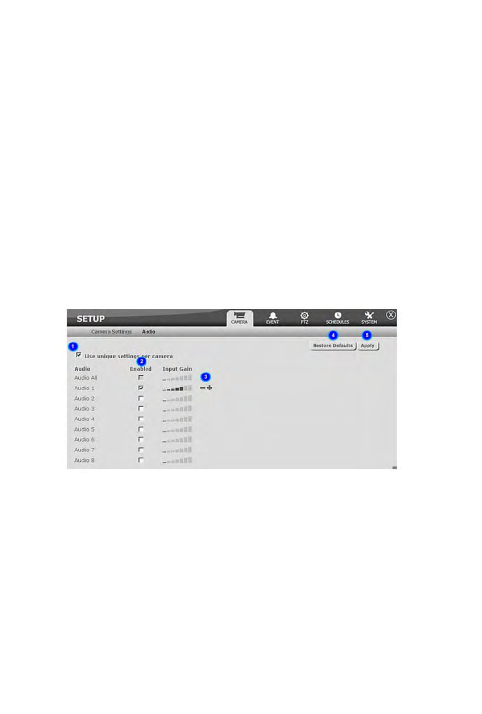 Audio | Rugged Cams Rugged Vision DVR User Manual | Page 76 / 86