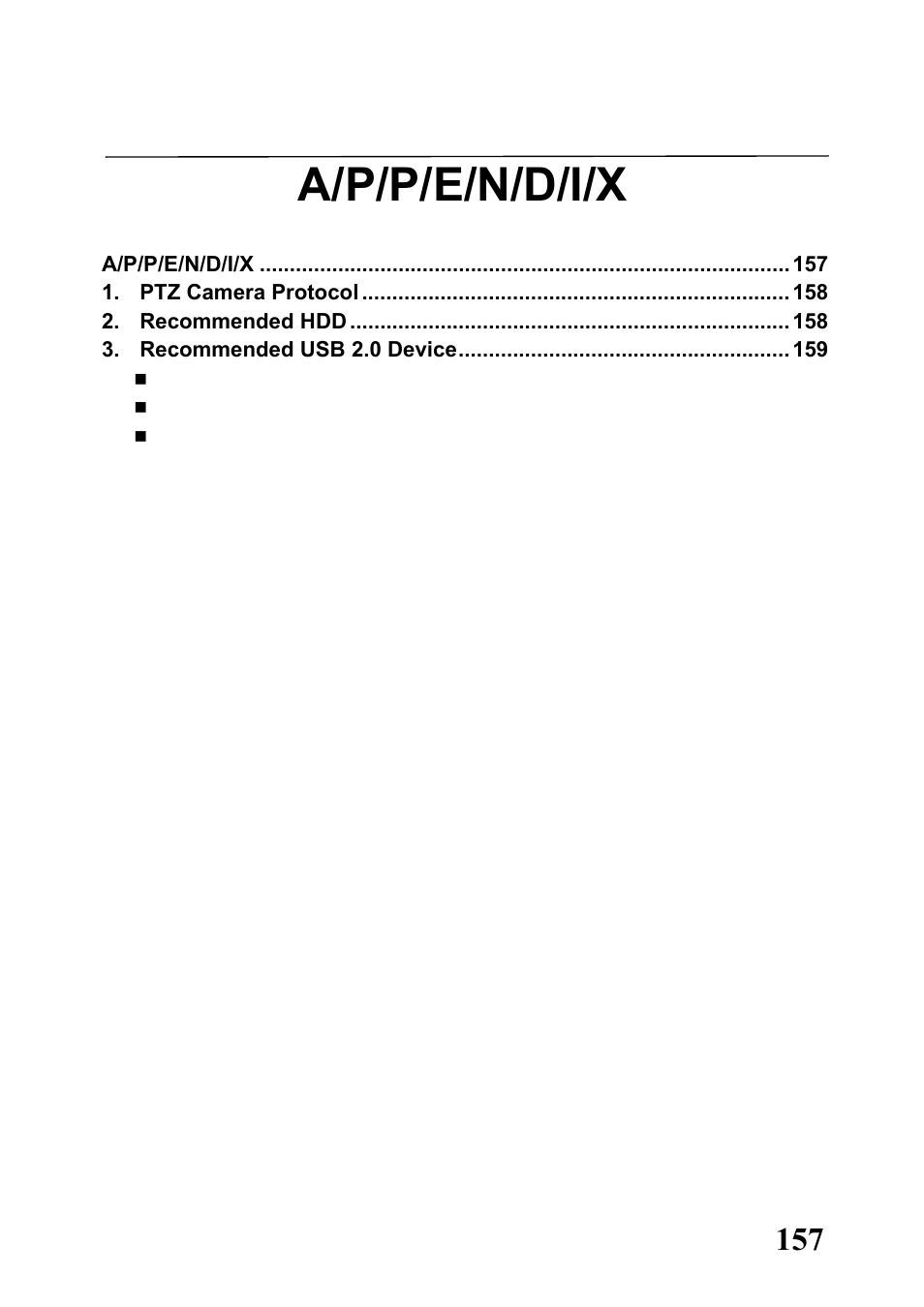 A/p/p/e/n/d/i/x, Workhorse 120-4 | Rugged Cams Workhorse DVR 4 Channel User Manual | Page 158 / 161