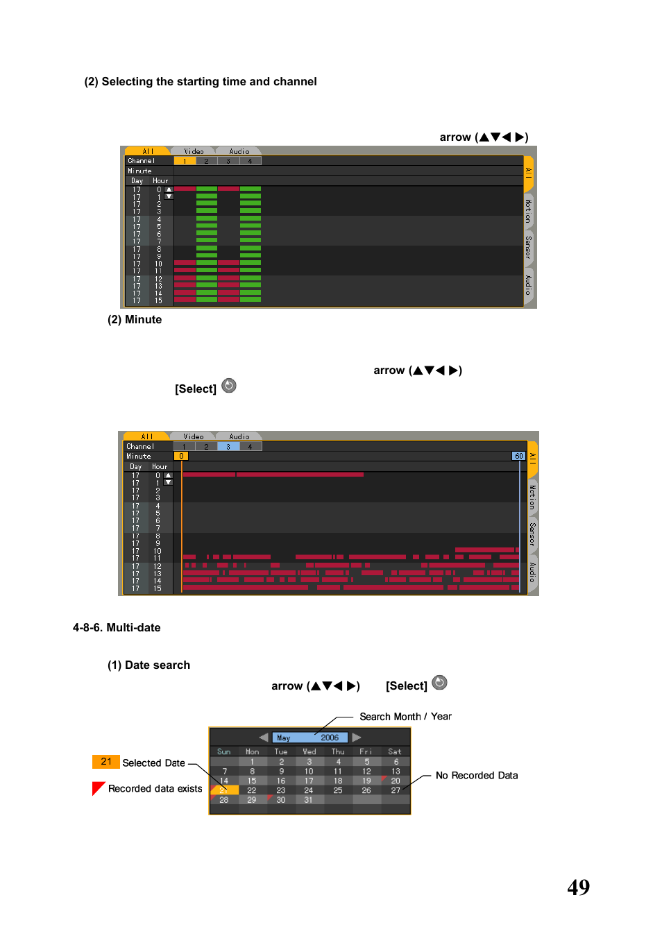 8-6. multi-date | Rugged Cams Workhorse DVR 4 Channel User Manual | Page 50 / 161