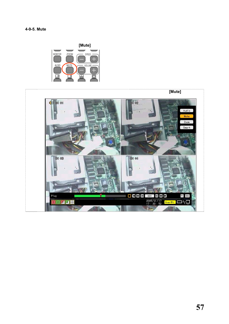 9-5. mute | Rugged Cams Workhorse DVR 4 Channel User Manual | Page 58 / 161