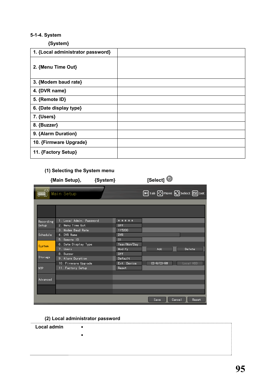 1-4. system | Rugged Cams Workhorse DVR 4 Channel User Manual | Page 96 / 161