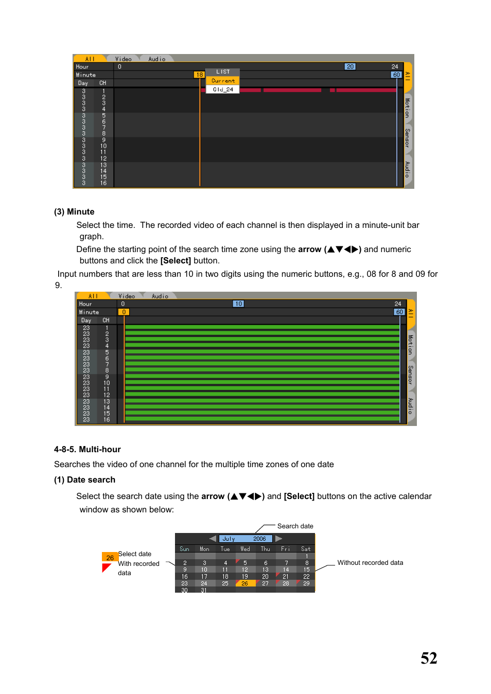 8-5. multi-hour | Rugged Cams Workhorse DVR 16 Channel User Manual | Page 53 / 153