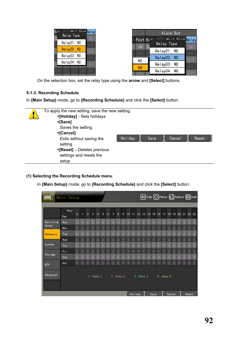 1-3. recording schedule | Rugged Cams Workhorse DVR 16 Channel User Manual | Page 93 / 153