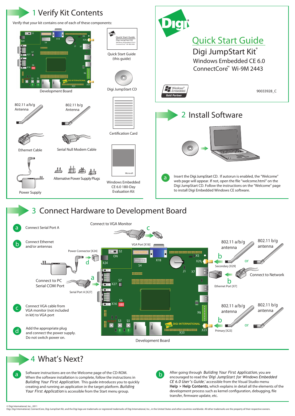 Digi JUMPSTART KIT WI-9M 2443 User Manual | 1 page