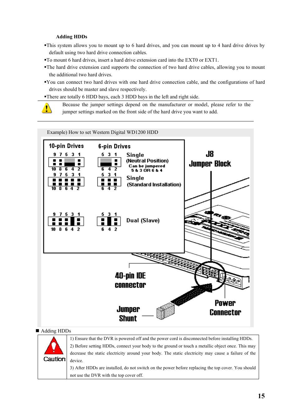 Adding hdds | Rugged Cams Premier DVR User Manual | Page 16 / 173