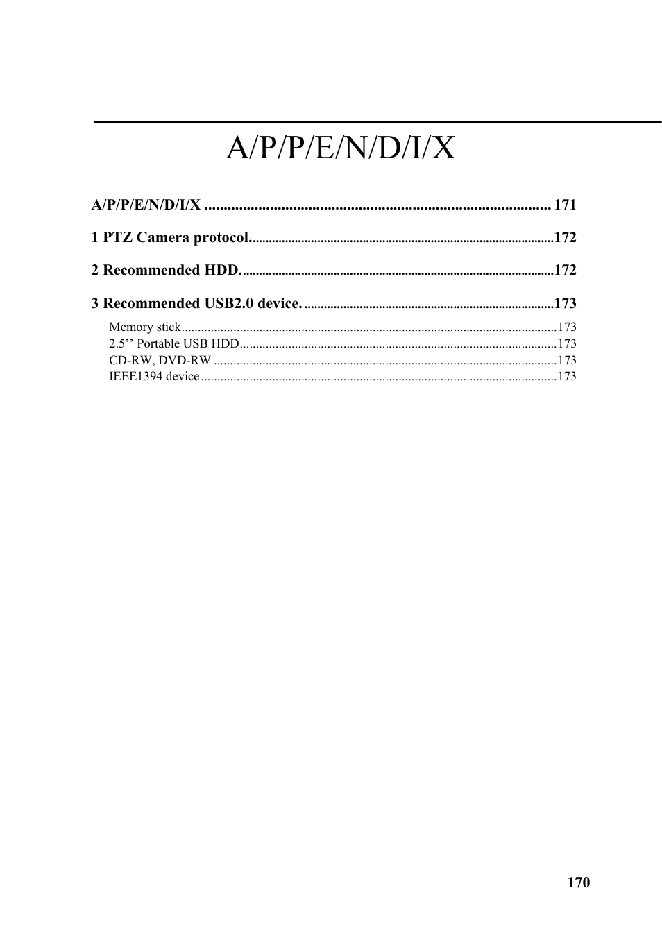 A/p/p/e/n/d/i/x, Premier series | Rugged Cams Premier DVR User Manual | Page 171 / 173