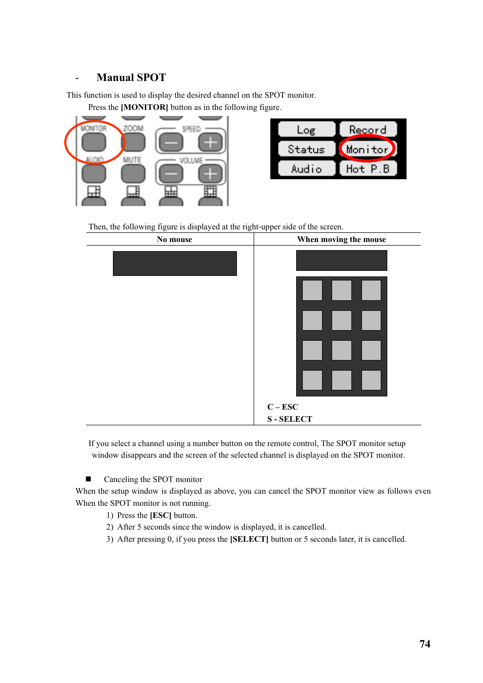 Manual spot | Rugged Cams Premier DVR User Manual | Page 75 / 173