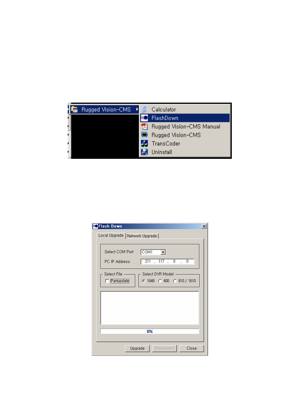 Chapter flash down, Overview - running and using, Running | Overview, Running and using | Rugged Cams Premier DVR User Manual | Page 109 / 114