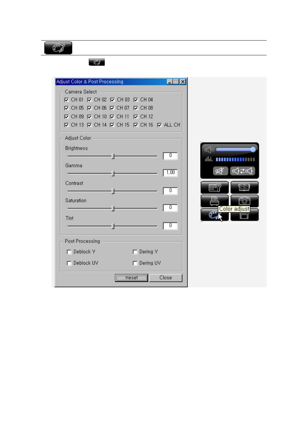 Adjust color | Rugged Cams Premier DVR User Manual | Page 64 / 114