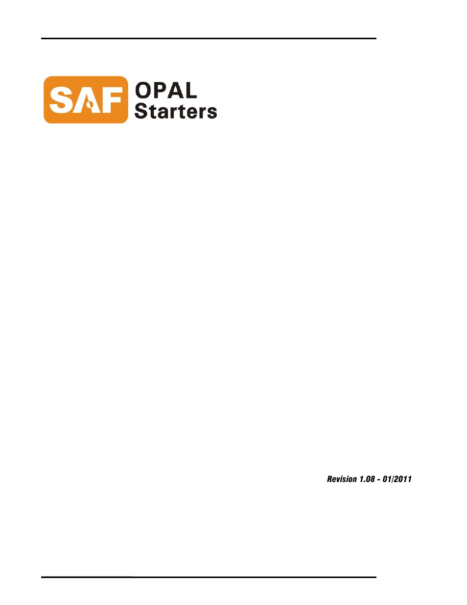 Opal pro ms6 series, Solid state reduced voltage starter | SAF OPAL Pro MS6 User Manual | Page 2 / 38