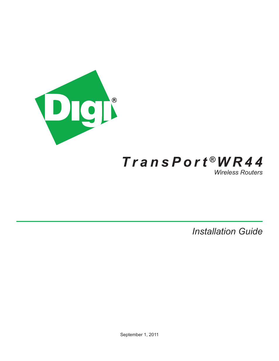 Digi TransPort WR44 User Manual | 14 pages