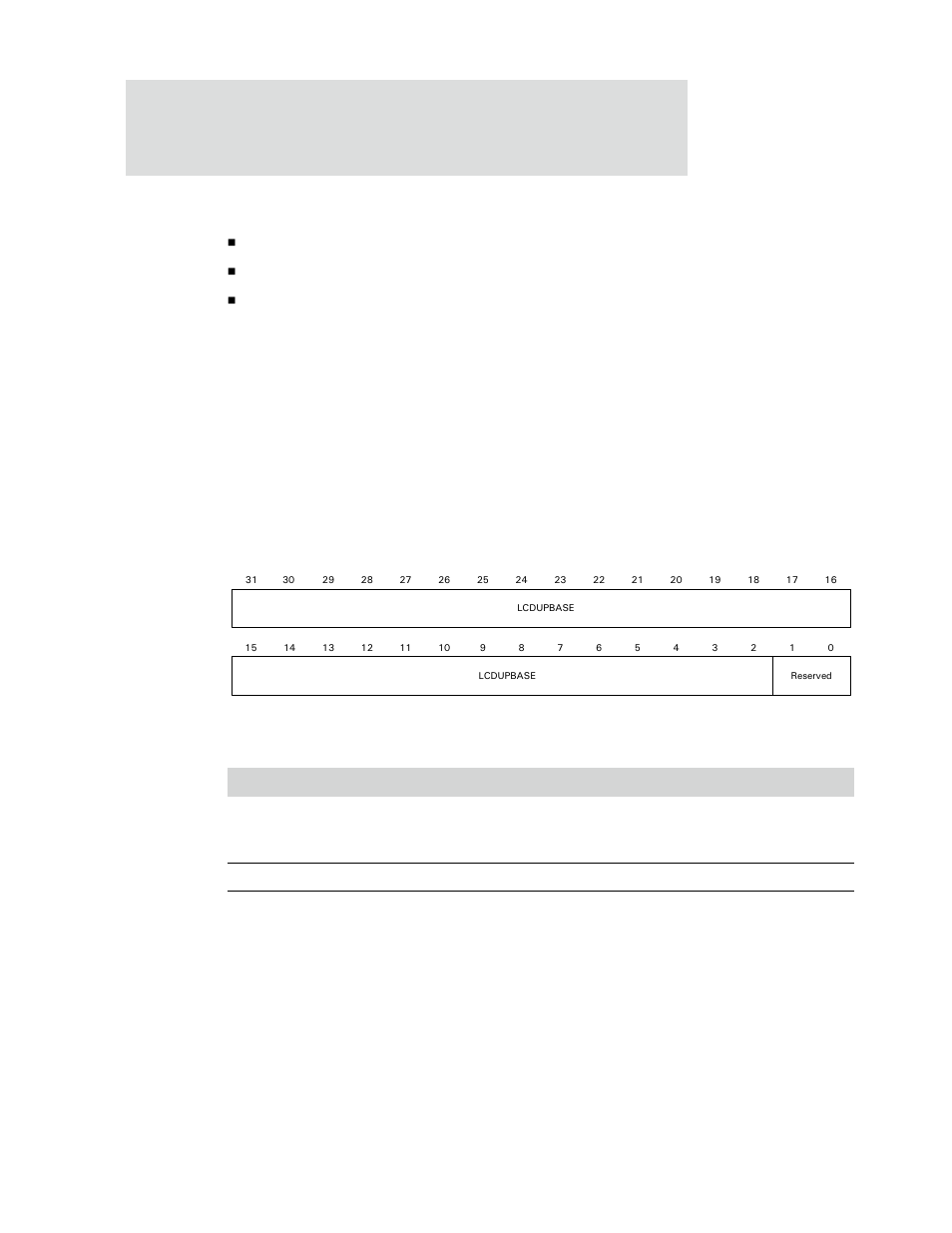 Table 355: lcdupbase register | Digi NS9750 User Manual | Page 612 / 898