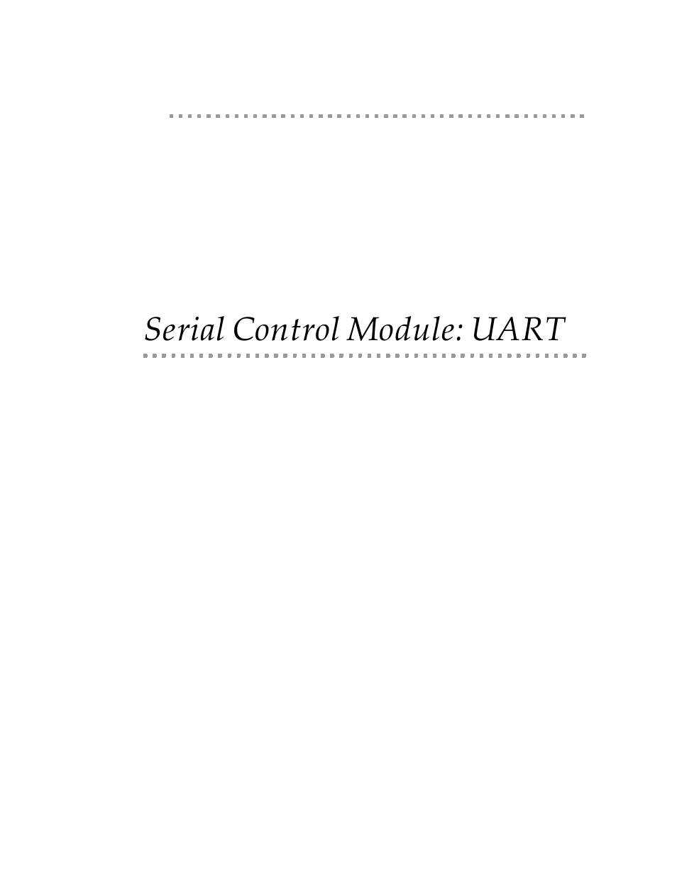 Serial control module: uart | Digi NS9750 User Manual | Page 625 / 898