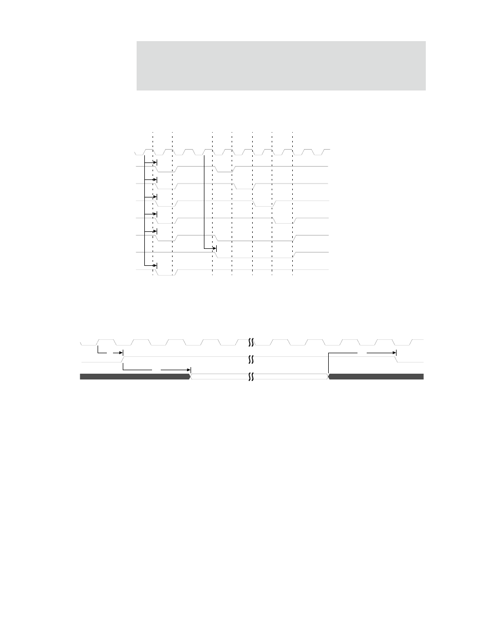 Sdram refresh mode, Clock enable timing, Figure 111: sdram refresh mode timing | Figure 112: clock enable timing | Digi NS9750 User Manual | Page 827 / 898