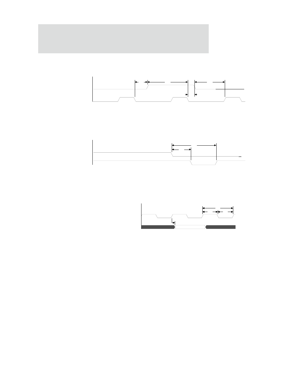 Hsync vs vsync timing for stn displays, Hsync vs vsync timing for tft displays, Lcd output timing | Figure 133: hsync vs vsync timing for stn displays, Figure 134: hsync vs vsync timing for tft displays, Figure 135: lcd output timing | Digi NS9750 User Manual | Page 850 / 898