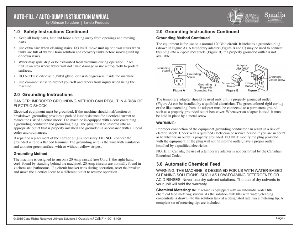 Auto-fill / auto-dump instruction manual | Sandia Auto-Fill / Auto-Dump User Manual | Page 2 / 6