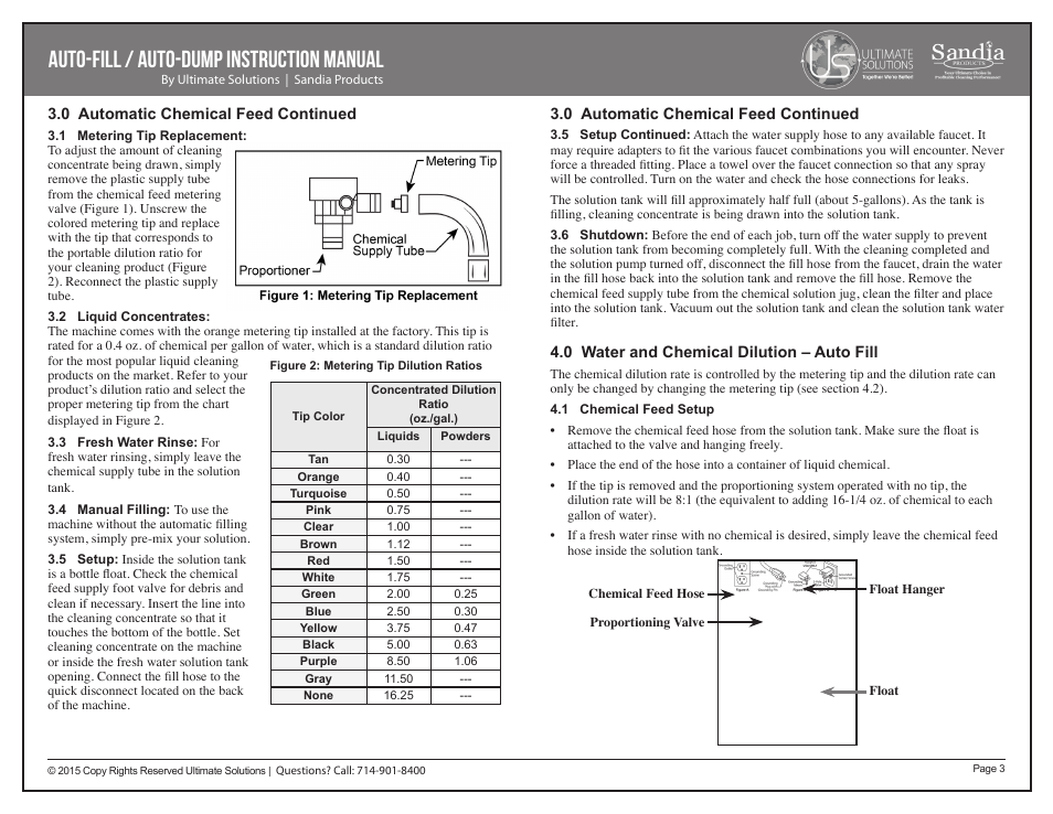 Auto-fill / auto-dump instruction manual | Sandia Auto-Fill / Auto-Dump User Manual | Page 3 / 6