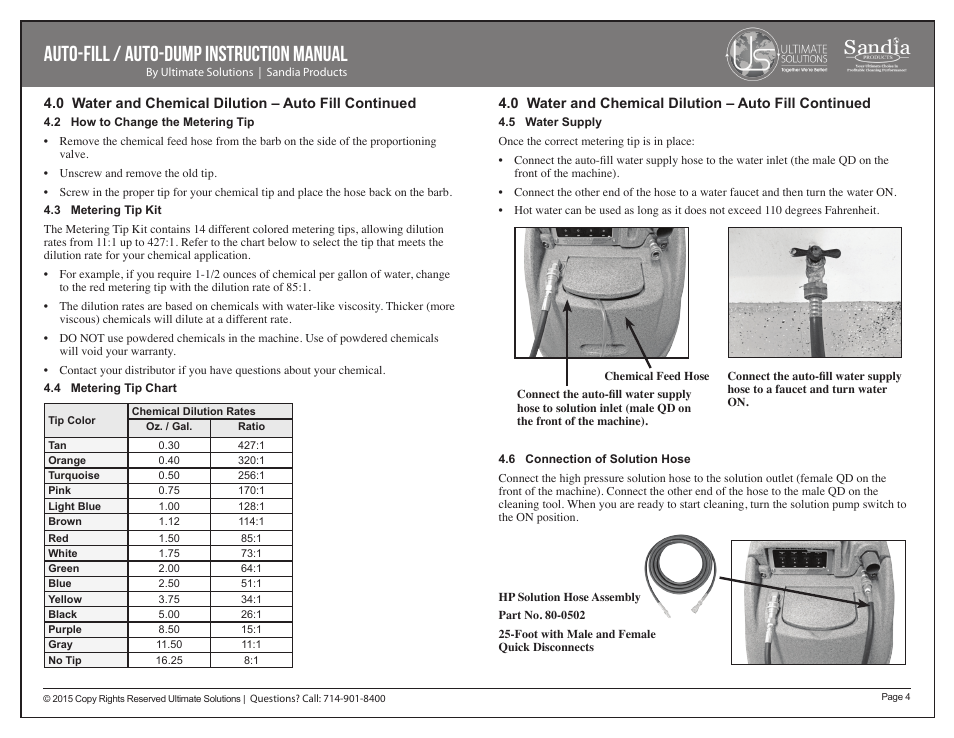 Auto-fill / auto-dump instruction manual | Sandia Auto-Fill / Auto-Dump User Manual | Page 4 / 6