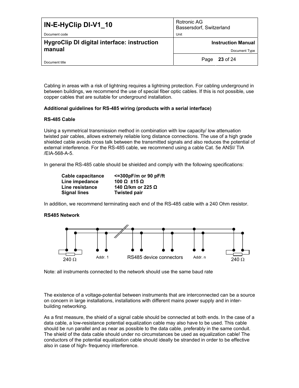 In-e-hyclip di-v1_10, Hygroclip di digital interface: instruction manual | Digi HygroClip DI digital interface User Manual | Page 23 / 24