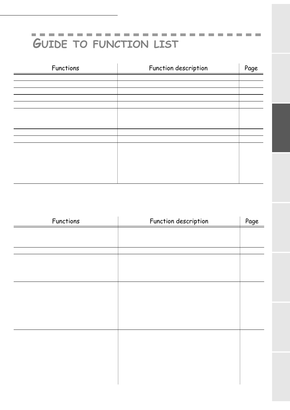 Uide, Function, List | TA Triumph-Adler CLP 4416 User Manual | Page 31 / 166