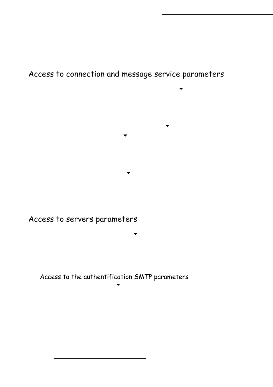 Access to servers parameters, Access to the authentification smtp parameters | TA Triumph-Adler CLP 4416 User Manual | Page 58 / 166