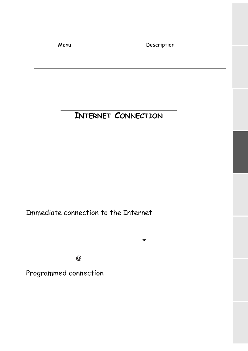 Immediate connection to the internet, Programmed connection, Nternet | Onnection | TA Triumph-Adler CLP 4416 User Manual | Page 63 / 166