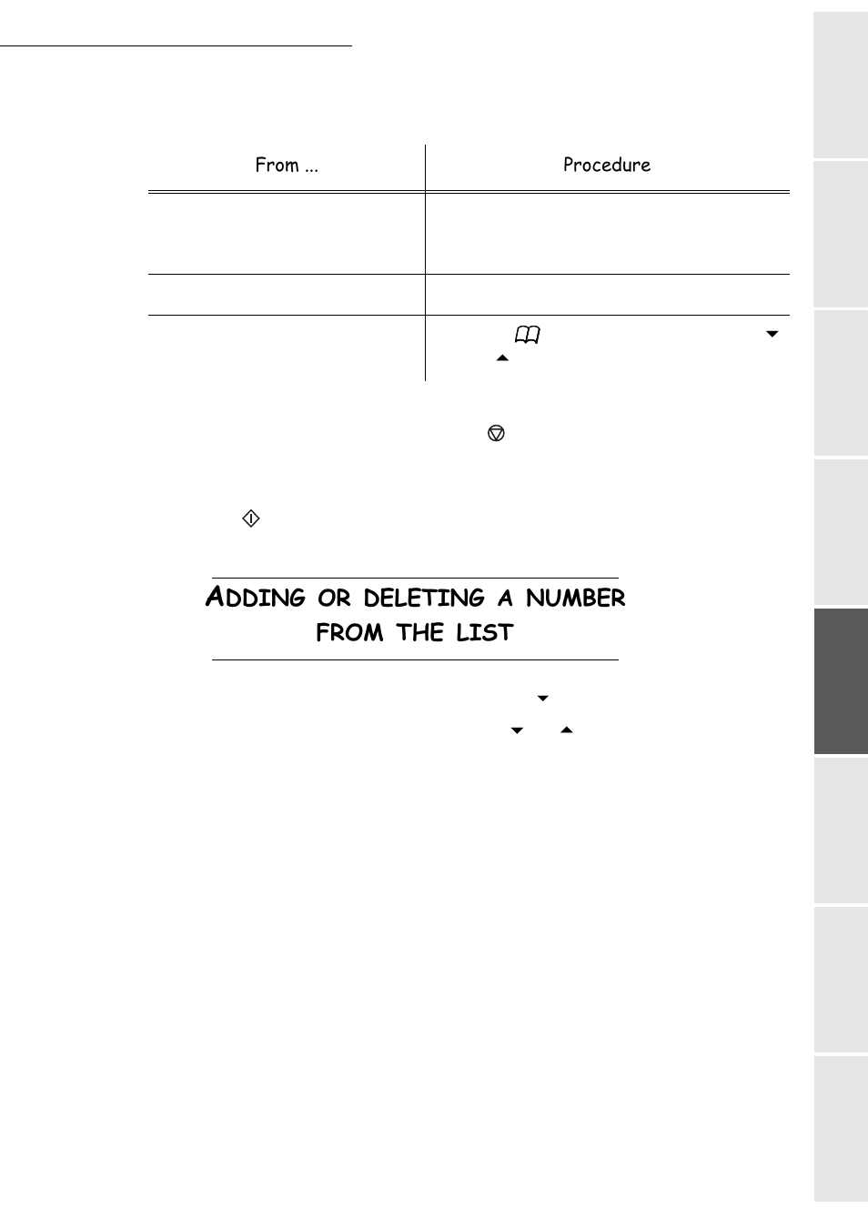 Dding, Deleting, Number from | List | TA Triumph-Adler CLP 4416 User Manual | Page 73 / 166