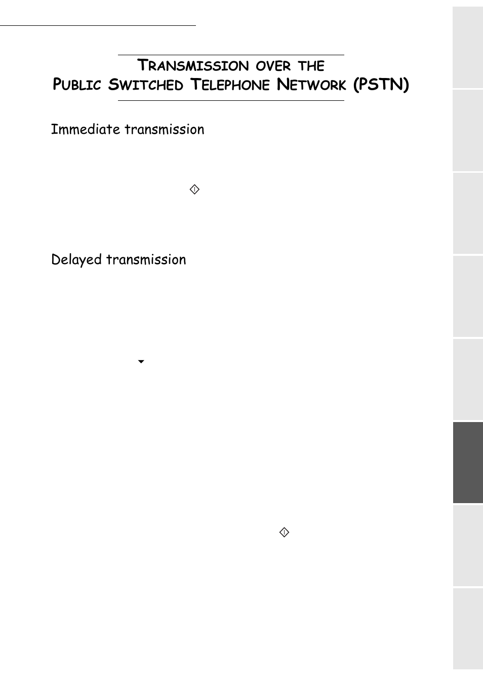 Pstn), Immediate transmission, Delayed transmission | Ransmission, Over, Ublic, Witched, Elephone, Etwork | TA Triumph-Adler CLP 4416 User Manual | Page 85 / 166