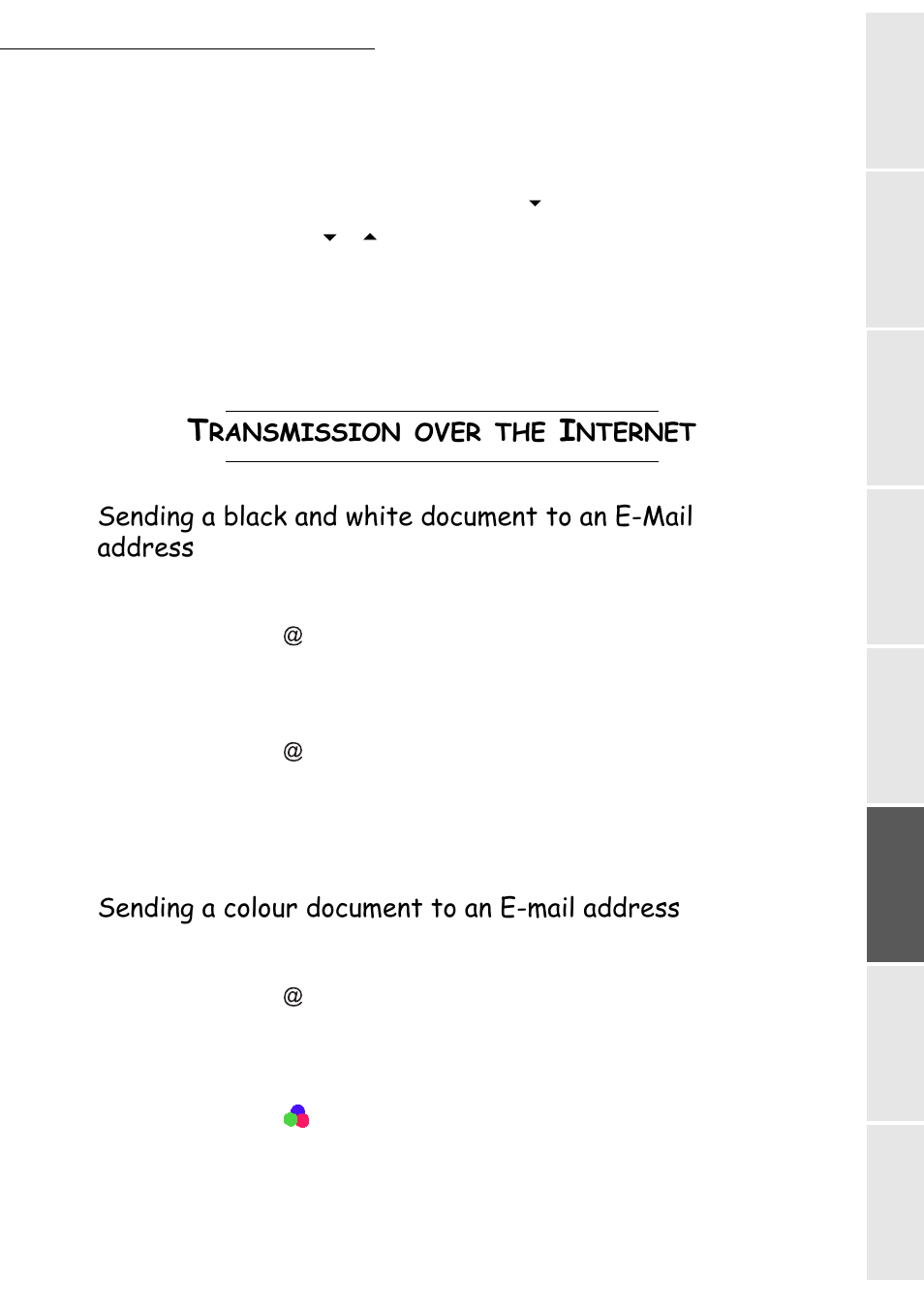 Sending a colour document to an e-mail address, Ransmission, Over | Nternet | TA Triumph-Adler CLP 4416 User Manual | Page 87 / 166