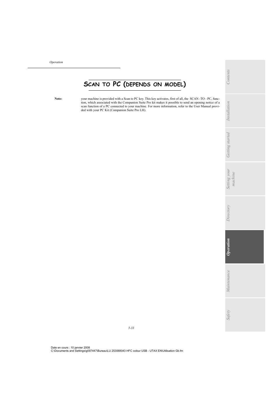 Scan to pc (depends on model) | TA Triumph-Adler CLP 4524 User Manual | Page 109 / 162