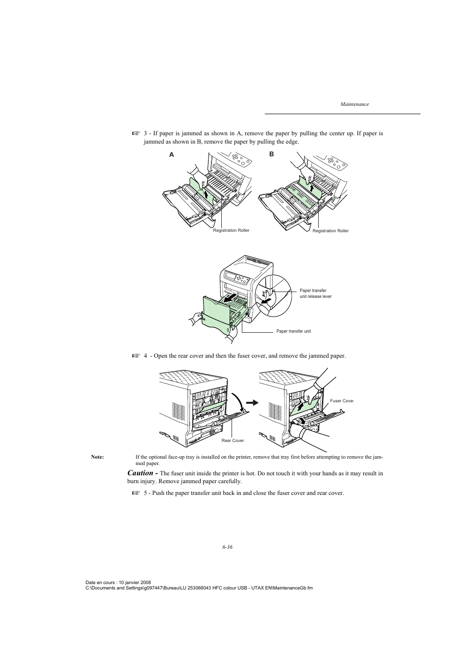 Caution | TA Triumph-Adler CLP 4524 User Manual | Page 148 / 162
