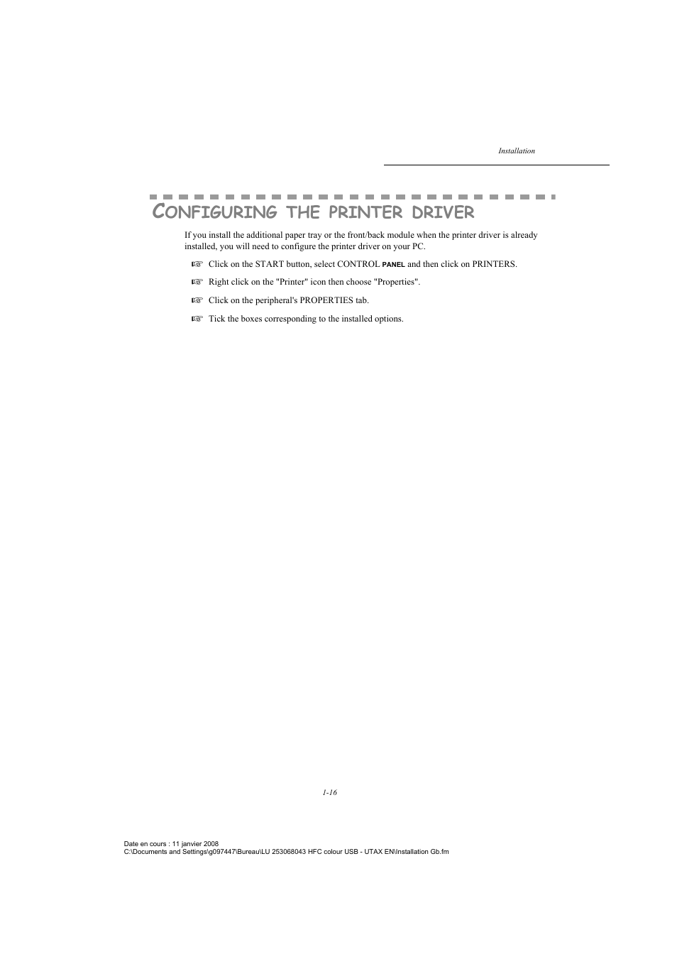 Configuring the printer driver, Onfiguring, Printer | Driver | TA Triumph-Adler CLP 4524 User Manual | Page 24 / 162