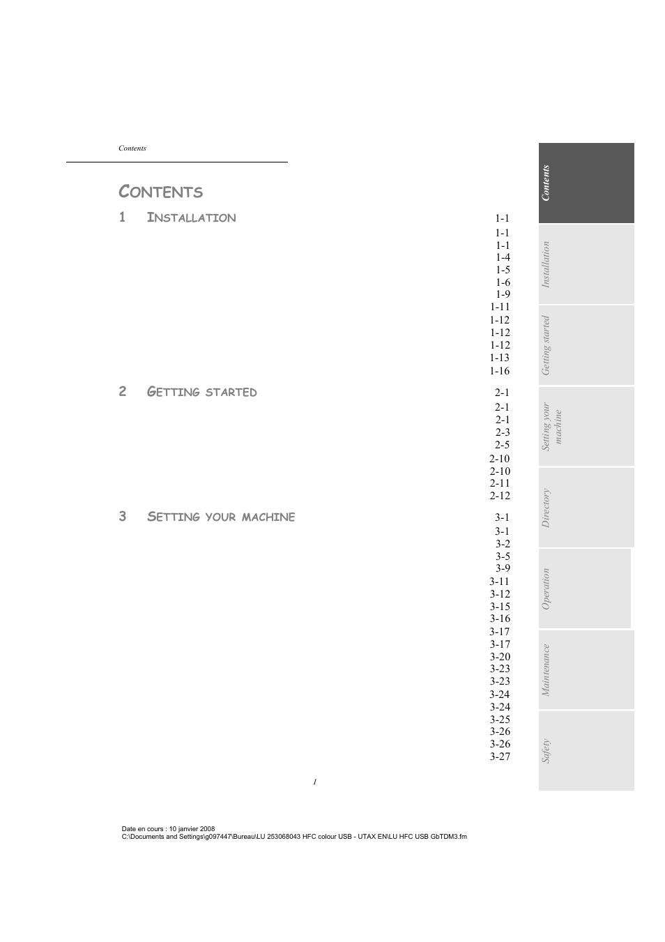 Ontents | TA Triumph-Adler CLP 4524 User Manual | Page 5 / 162