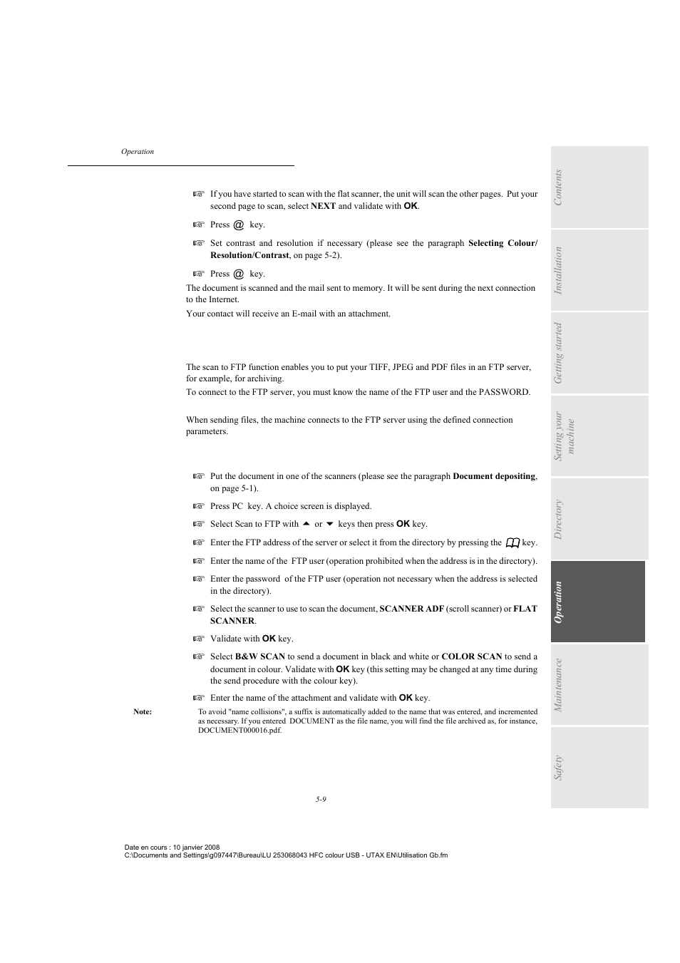 Scan to ftp | TA Triumph-Adler CLP 4524 User Manual | Page 85 / 162