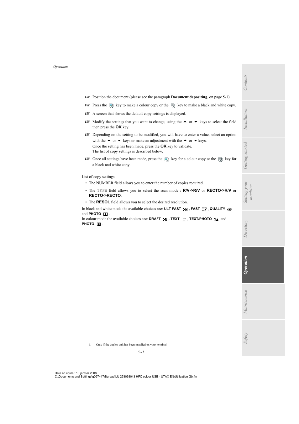 Sophisticated" copy | TA Triumph-Adler CLP 4524 User Manual | Page 91 / 162