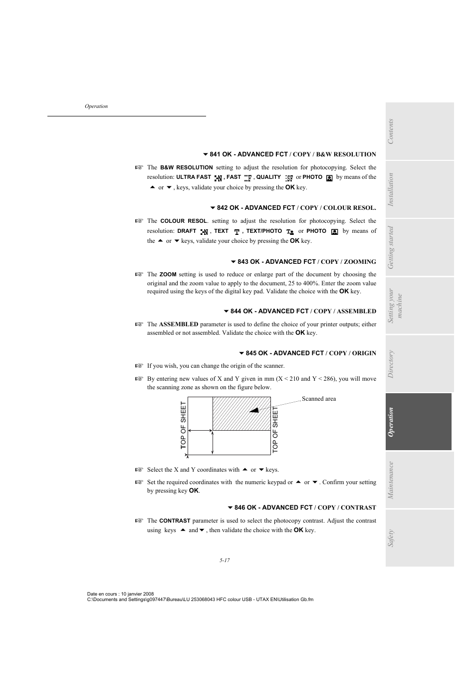 Scanner settings | TA Triumph-Adler CLP 4524 User Manual | Page 93 / 162