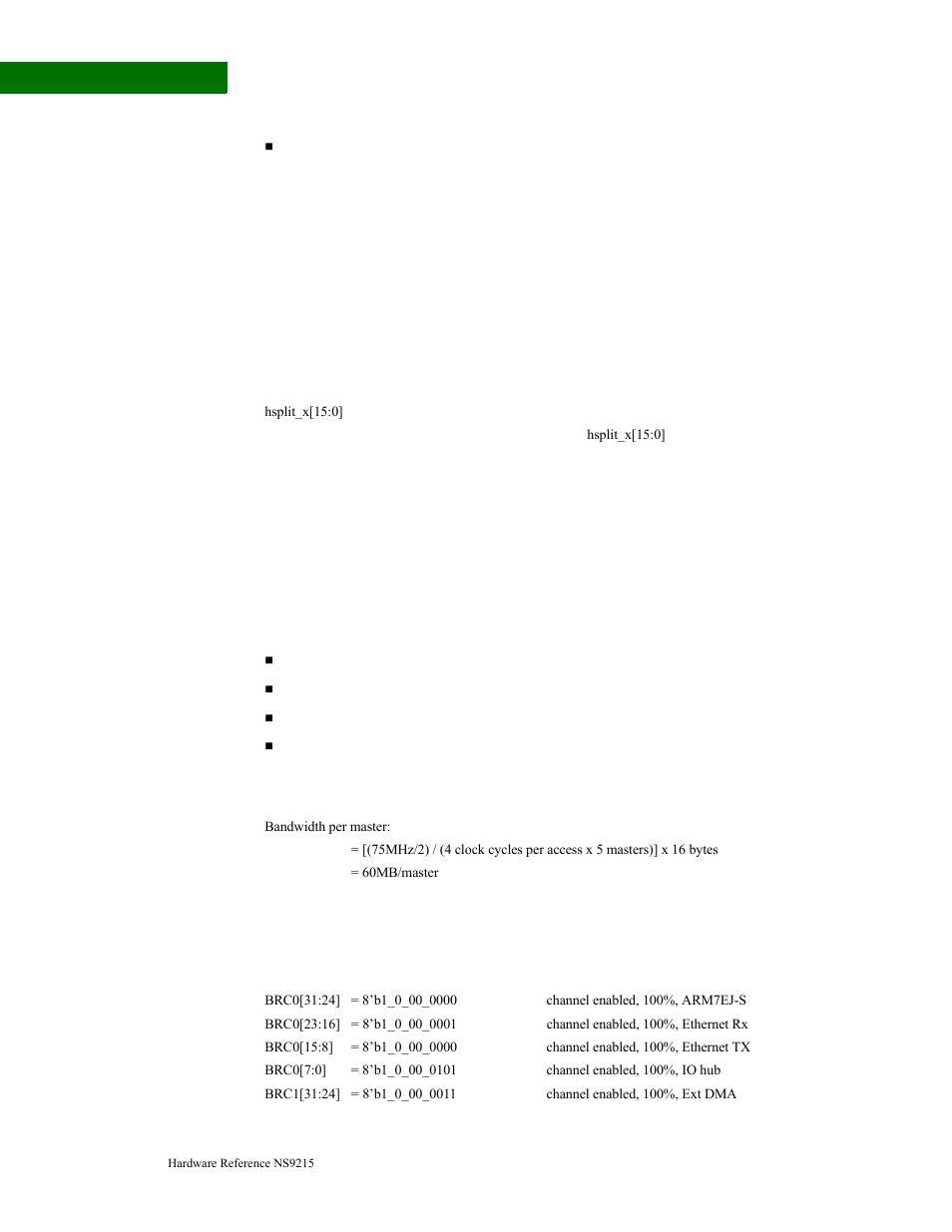Split transfers arbiter configuration example | Digi NS9215 User Manual | Page 140 / 517