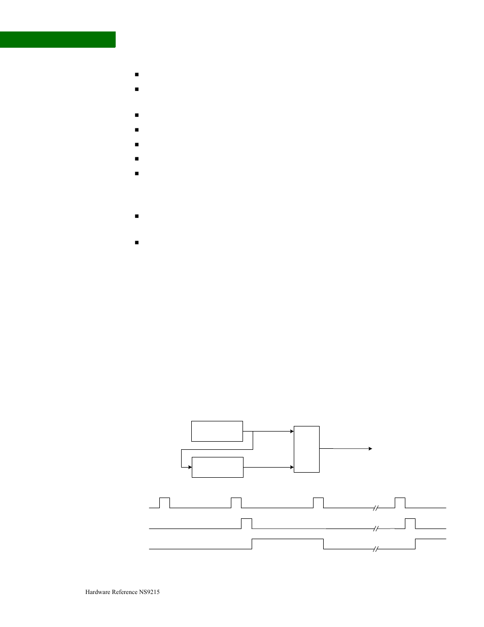 Basic pwm function, Bit mode options, Functional block diagram | Digi NS9215 User Manual | Page 144 / 517