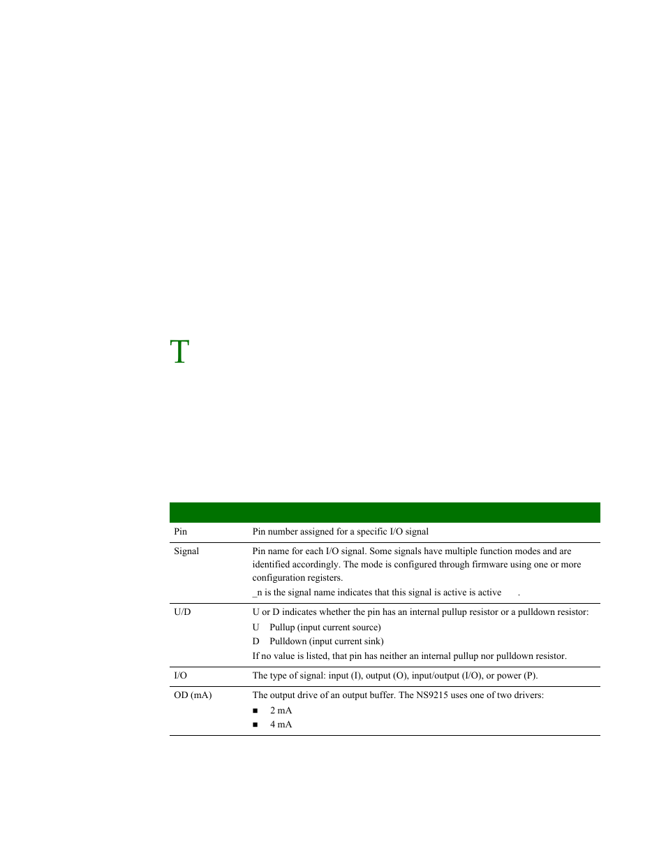 Pinout (265), C h a p t e r 1 : p i n o u t ( 2 6 5 ), The legend | Digi NS9215 User Manual | Page 27 / 517