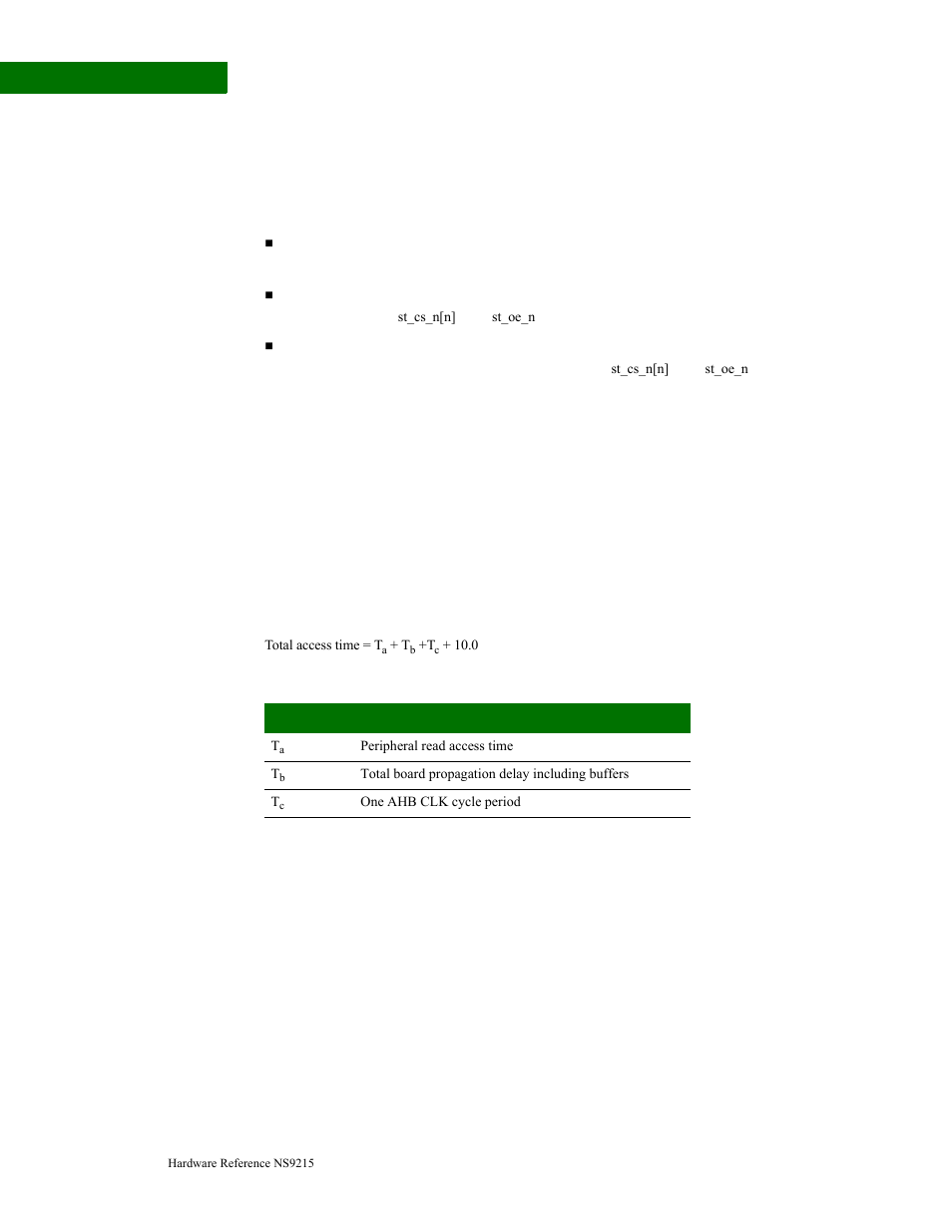Peripheral dma read access, Determining the width of pden equation variables | Digi NS9215 User Manual | Page 342 / 517