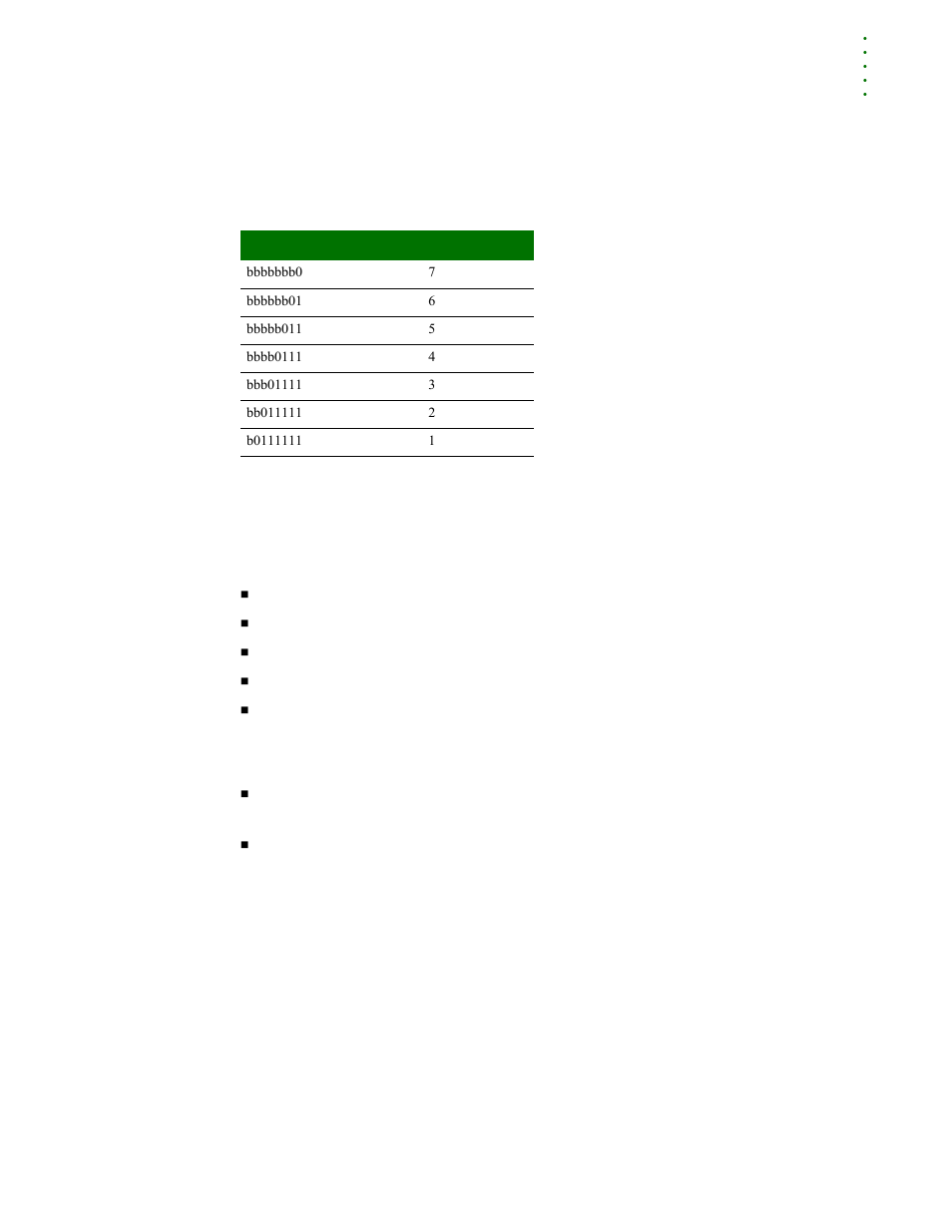 Data encoding, Last byte bit pattern table, Encoding examples | Digi NS9215 User Manual | Page 417 / 517