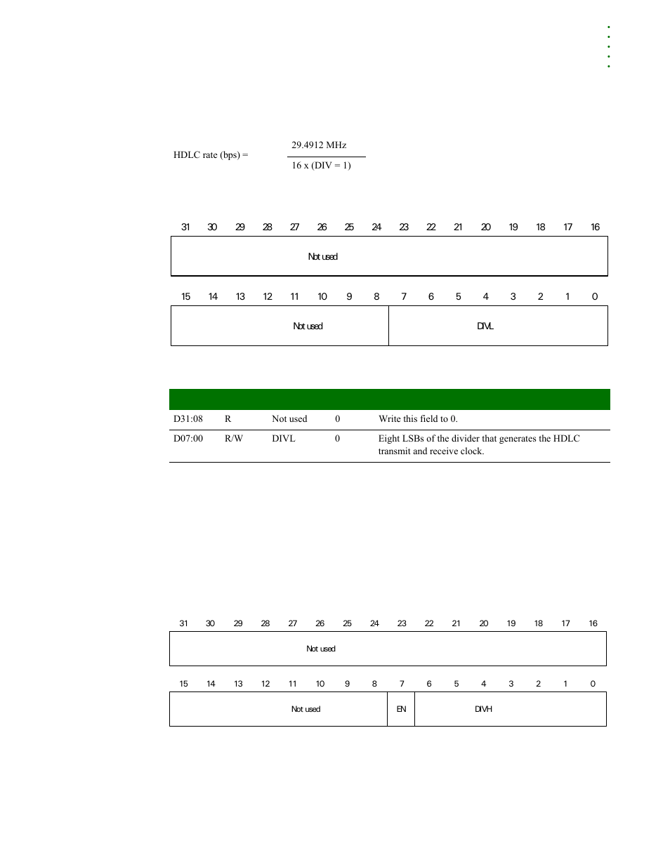 Hdlc clock divider high | Digi NS9215 User Manual | Page 431 / 517
