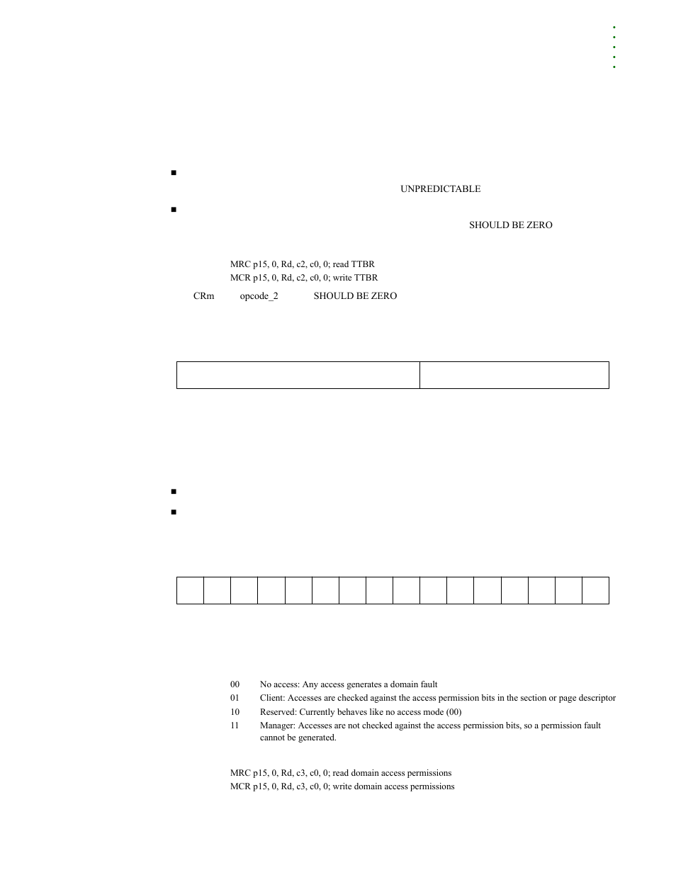 R2: translation table base register, R3:domain access control register, Register format | Digi NS9215 User Manual | Page 91 / 517