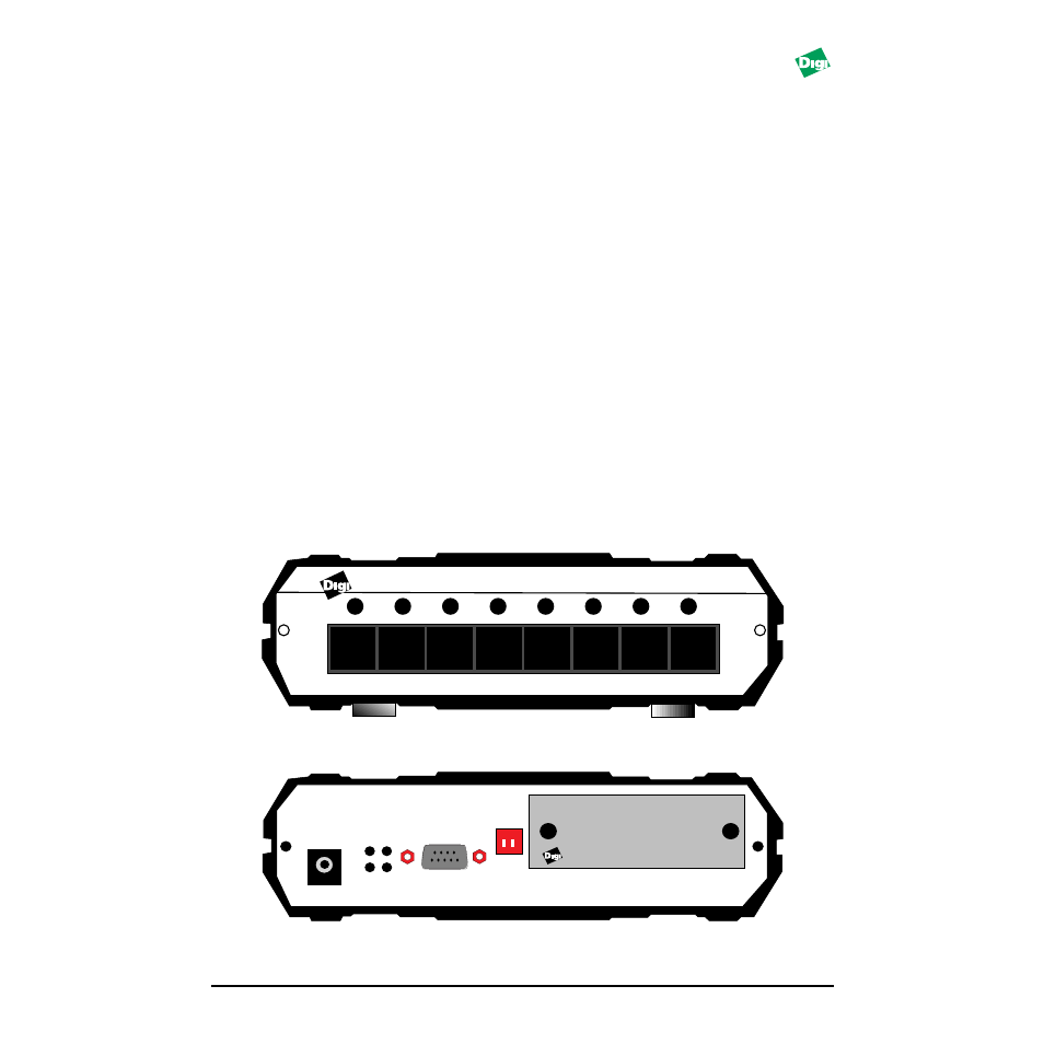 Micro modules used with the mil-4711h, Description of hardware, Figure 1. mil-4711 (front view) | Figure 2. mil-4711 (rear view) | Digi MIL-4711H User Manual | Page 2 / 9