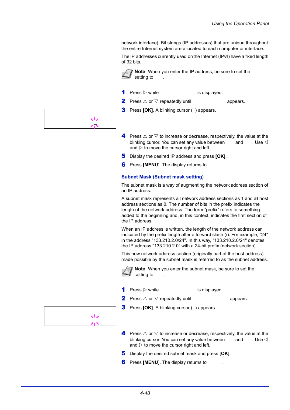 Subnet mask (subnet mask setting) | TA Triumph-Adler CLP 4721 User Manual | Page 107 / 197