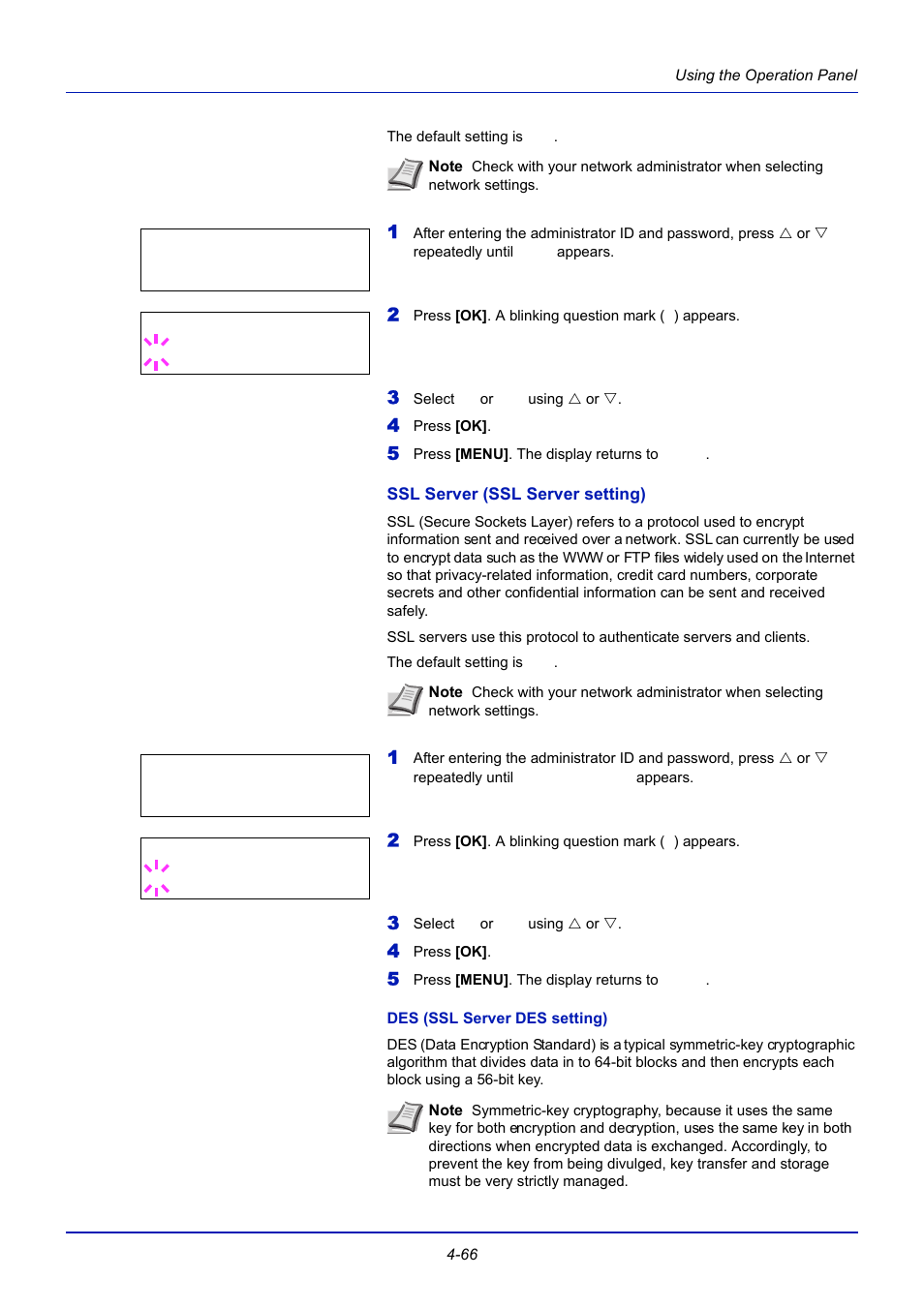 Ssl server (ssl server setting), Des (ssl server des setting) | TA Triumph-Adler CLP 4721 User Manual | Page 125 / 197