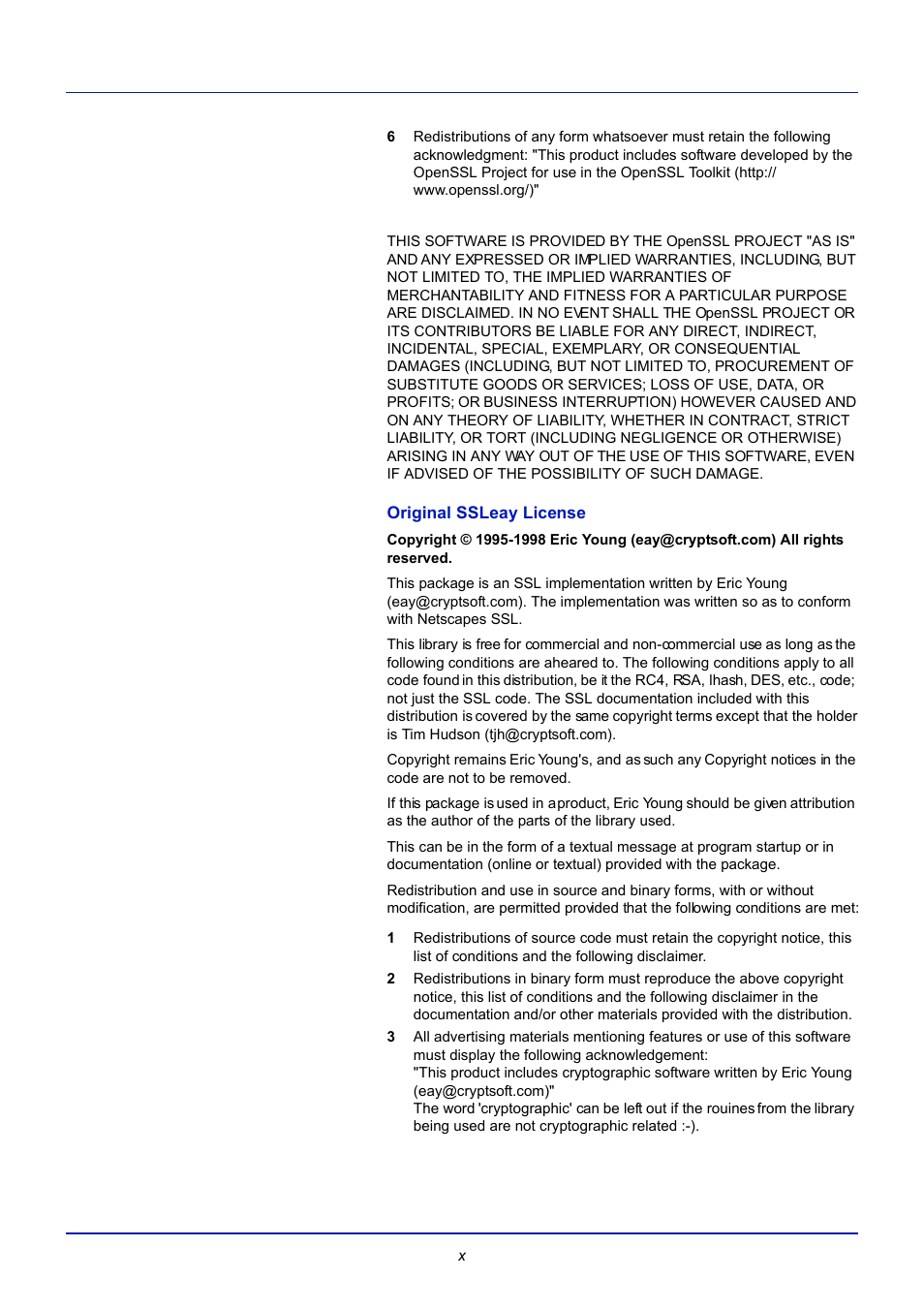 Original ssleay license | TA Triumph-Adler CLP 4721 User Manual | Page 13 / 197